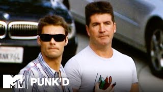 Ashton Kutcher vs Simon Cowell The Game amp Raven Symone  Punkd [upl. by Atekin]