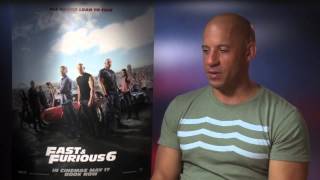 Fast amp Furious 6  Fan Questions Fast Answers Vin Diesel on DomBrians rivalry [upl. by Gussie]