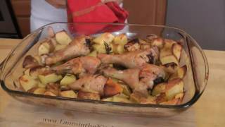 Roasted Chicken and Potato Bake  Recipe by Laura Vitale  Laura in the Kitchen Ep 199 [upl. by Enelie]