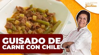 CÓMO HACER UN GUISO DE CARNE CON CHILE FÁCIL Y RÁPIDO [upl. by Assillem]