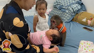 YoYo Jr and Ai Tran playing with baby [upl. by Jobey]