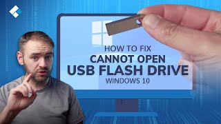 How to Fix Cannot Open USB Flash Drive on Windows 10 and Access File [upl. by Dulcine8]