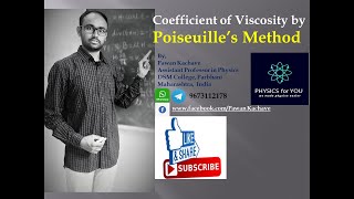 Poiseuille’s Method for Determination of Coefficient Viscosity [upl. by Ellehs]