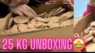 25 kg clay items 🤩  Unboxing  credit 8234002607 [upl. by Eadas]