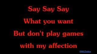 Say Say Say LYRICS ON SCREEN  Michael Jackson and Paul McCartney [upl. by Aneeb]