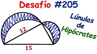 ¿ Sabías de las Lúnulas de Hipócrates  ¡¡ Impresionante  Ejercicio de Áreas Sombreadas [upl. by Zetrom995]