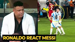 Brazilian Ronaldos reaction to Messi and Julian Alvarezs goal against Canada  Football News Today [upl. by Auka]