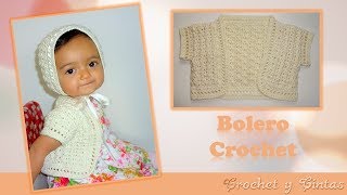 Bolero tejido a crochet para niñas 👧 Parte 1 de 2 [upl. by Ladin]