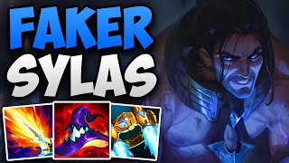 FAKER PLAYS SYLAS IN EUW CHALLENGER  CHALLENGER SYLAS MID GAMEPLAY  Patch 1421 S14 [upl. by Omlesna]