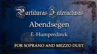 Abendsegen KARAOKE FOR MEZZO AND SOPRANO DUET  E Humperdinck  Original Key D Major [upl. by Kcoj]