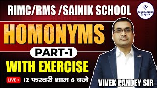 RIMC Coaching Online Classes  Homonyms Part 1  Rimc June 2024  By VIVEK PANDEY [upl. by Aretak157]