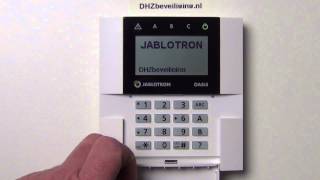 Jablotron alarmsysteem met een code in en uitschakelen [upl. by Yeleen]