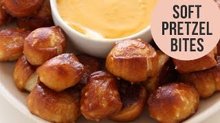 Soft Pretzel Bites  Homemade Recipe [upl. by Pacian]