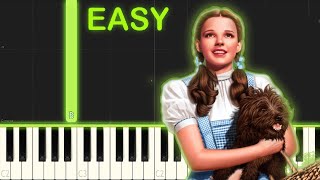 SOMEWHERE OVER THE RAINBOW  EASY Piano Tutorial [upl. by Doner421]