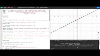 Representación de rectas y tabla de valores Ecuación explícita ymxn con GeogebraPython pyggb [upl. by Herc]