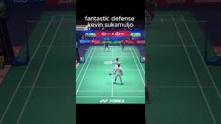 Kevin Sanjaya Sukamuljos AMAZING Defense Will Leave You Speechless badminton badmintonlovers [upl. by Erodeht]