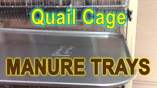 Quail Cage Manure Trays  Where To Find Them [upl. by Ateiram]