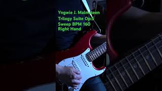 Yngwie Malmsteen Trilogy Suite op5 Sweep 160 Right fender guitar 早弾き イングヴェイ ギター Stratocaster [upl. by Leonelle]