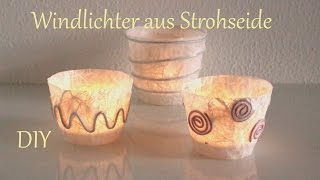 DIY  Windlichter aus Strohseide  mit Aludraht und Naturmaterialien  Just Deko [upl. by Friedman892]