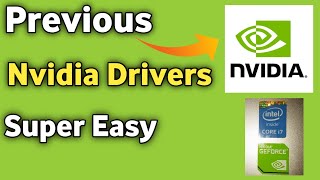 How to roll back Nvidia drivers to a previous version  install Old Nvidia Drivers 2023 [upl. by Atiekal]