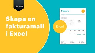 Fakturamall  Skapa en faktura i Excel [upl. by Lenwood279]