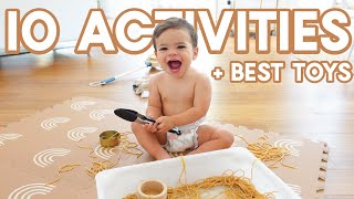 HOW TO ENTERTAIN A 1 YEAR OLD  10 DIY Sensory Activities  Toys [upl. by Noemys]