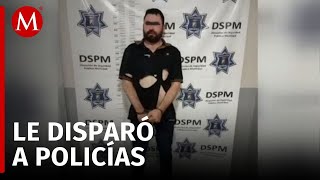 Cae hombre tras disparar a dos agentes policiales de Mexicali [upl. by Acireit]