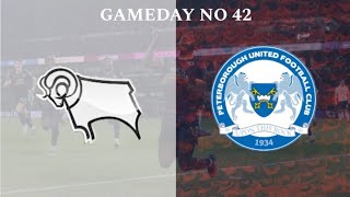 DRAMATIC GAME ENDS WITH LATE PETERBOROUGH GOAL  Derby County vs Peterborough  Gameday No 42 [upl. by Neeluqcaj]