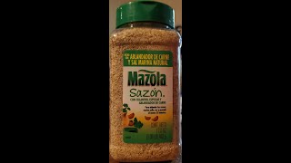 Mazola Sazon Con Culantro Especias y Ablandador de CarneSeasoning with Cilantro Spices ampReview [upl. by Sosna900]