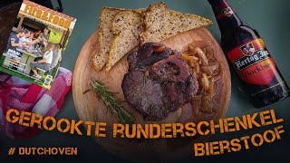 Gerookte runderschenkel stoof op de barbecue [upl. by Munsey526]