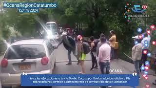 Ocaña Afectaciones en la vía Ocaña Cucuta por lluvias de las últimas horas [upl. by Eniladam]