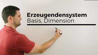 Erzeugendensystem Basis Dimension mit Beispiel im Vektorraum Mathe by Daniel Jung [upl. by Eelah]