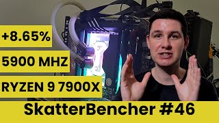 Ryzen 9 7900X Undervolt amp Overclock to 5900 MHz With Crosshair X670E Extreme  SkatterBencher 46 [upl. by Ardnic]