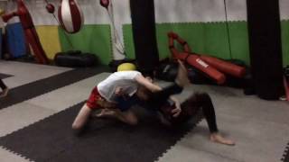 Firemans carry vs standing guillotine choke [upl. by Jessee]