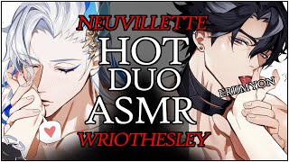 𝐕𝐄𝐑𝐘 SPICY WRIOTHESLEY amp NEUVILLETTE ASMR Sandwiched In BED HOT Genshin Impact x Listener Binaural [upl. by Patricio]