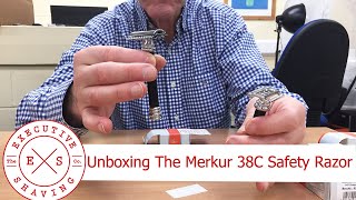 Unboxing The Merkur 38C Black Handle Safety Razor At The Executive Shaving Company [upl. by Tolman]