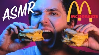 ASMR BATTLE 2 Types McDonalds McMuffins CANADIAN BACON VS BLACK FOREST HAM 먹방 [upl. by Leith]