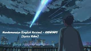 Nandemonaiya English Version  RADWIMPS Lyrics Video [upl. by Dnivra735]