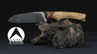 Knifemaking 80CrV2 mahogany ash tree  Fabrication dun couteau en 80CrV2 acajou et frêne olivier [upl. by Noach107]