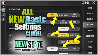 PUBG NEW STATE MOBILE ALL BASIC SETTINGS🔥 GUIDEEXPLAINED IN HINDI  HOW TO PLAY NEW STATE MOBILE [upl. by Eirak]