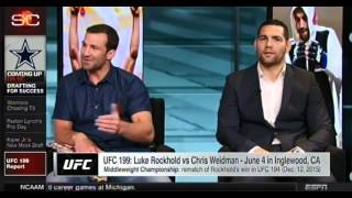 Luke Rockhold amp Chris Weidman intense side by side war of words preview UFC 199 on Sportscenter [upl. by Marilla898]