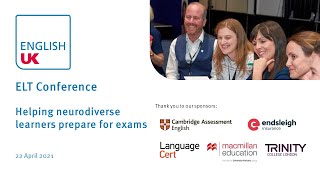 ELT Conference 2021  Helping neurodiverse learners prepare for exams [upl. by Thurnau]