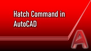 Hatch Command in AutoCAD [upl. by Akenit]