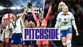 quotWE ARE THE CHAMPIONSquot Exclusive Pitchside Access Lionesses Finalissima Victory Celebrations 🏆 [upl. by Emya]