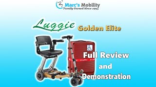 Luggie Golden Elite  Travel Folding Scooter With Suitcase Review and Demonstration [upl. by Robson]