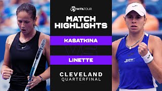 Daria Kasatkina vs Magda Linette  2021 Cleveland Quarterfinal  WTA Match Highlights [upl. by Iey155]