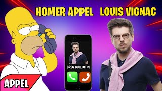 Homer Appel Greg Guillotin au téléphone Louis Vignac [upl. by Atnuahsal]