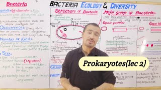 BacteriaEcologyDiversityStructure amp Major groups of Bacteria Gram Positive and gram negative lec [upl. by Lawley]