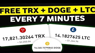 Earn Free TRX Coin  LTC  DogeCoin Every Minutes Without investment No withdraw limit [upl. by Anillek]