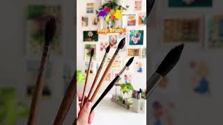 Different kind of watercolour brushes🖌️ytshorts shortfeed trendingonshort art artist [upl. by Elyr]